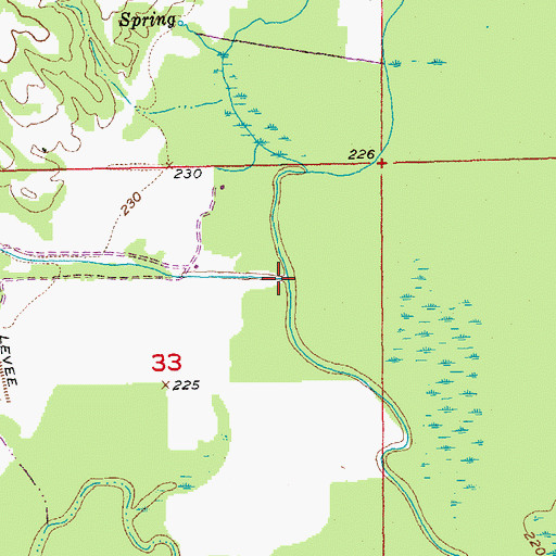 Topographic Map of Lick Creek, AR