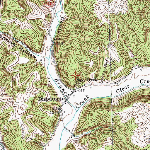 Topographic Map of Clear Creek Church, KY
