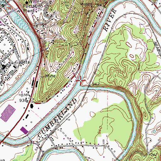 Topographic Map of Clear Fork, KY