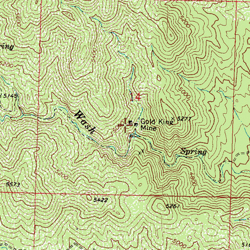 Topographic Map of Gold King Mine, AZ