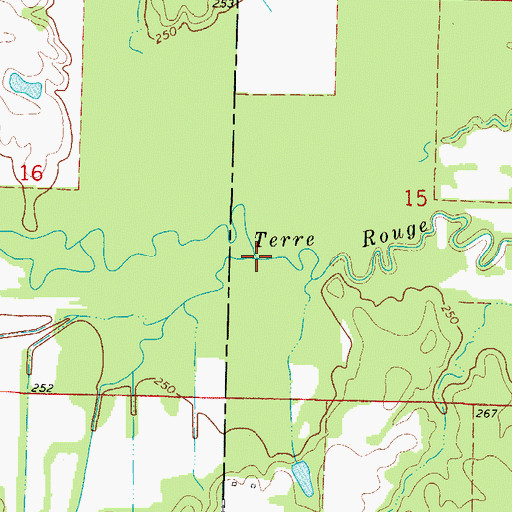 Topographic Map of Lick Creek, AR