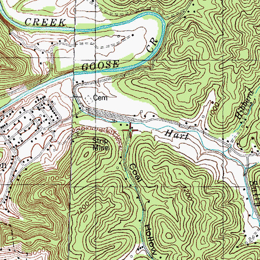 Topographic Map of Coal Hollow, KY