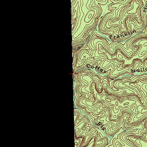 Topographic Map of Coffey Hollow, KY