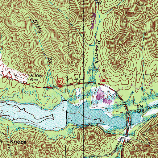 Topographic Map of Cogswell, KY