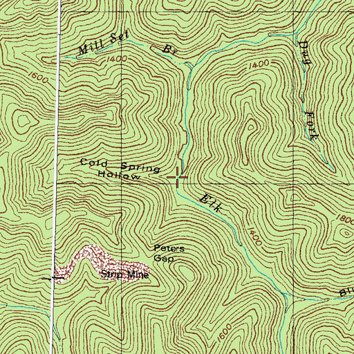 Topographic Map of Cold Spring Hollow, KY