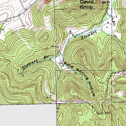 Topographic Map of Cold Spring Hollow, KY
