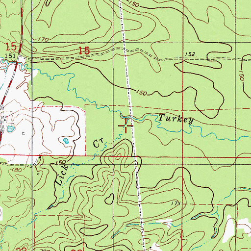 Topographic Map of Lick Creek, AR