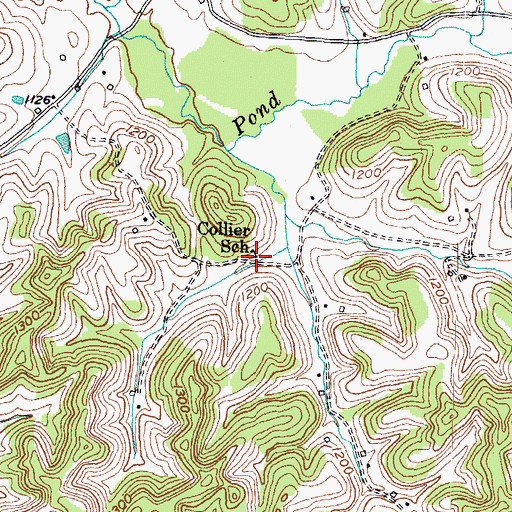 Topographic Map of Collier School, KY