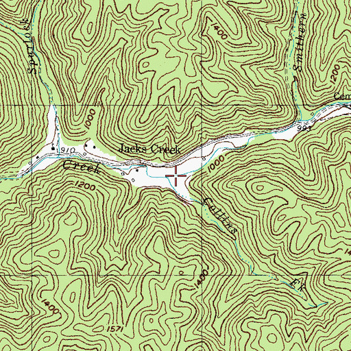 Topographic Map of Collins Fork, KY