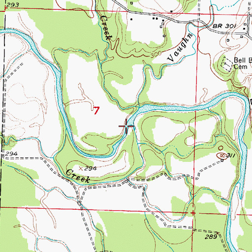 Topographic Map of Lick Creek, AR