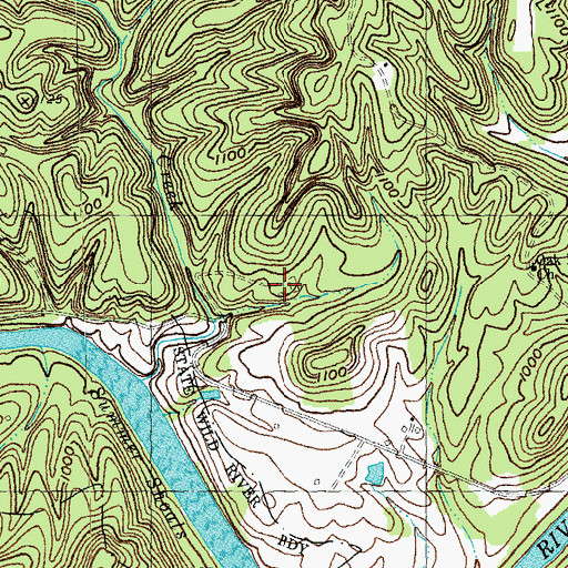 Topographic Map of Concord Church, KY