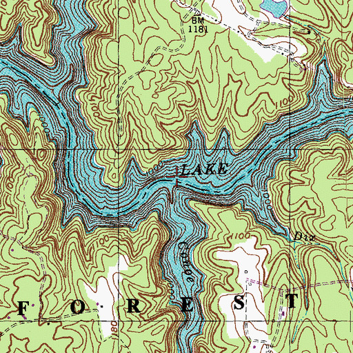 Topographic Map of Conoe Creek, KY