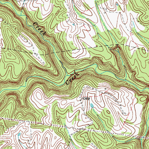 Topographic Map of Coon Creek, KY