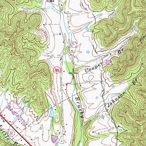 Topographic Map of Cooper Branch, KY
