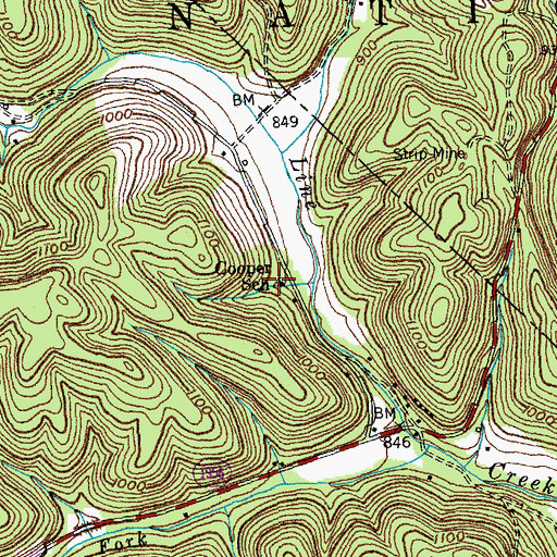 Topographic Map of Cooper School, KY