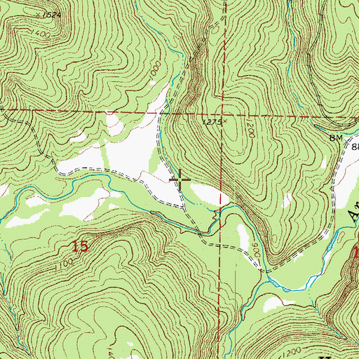 Topographic Map of Lick Hollow, AR