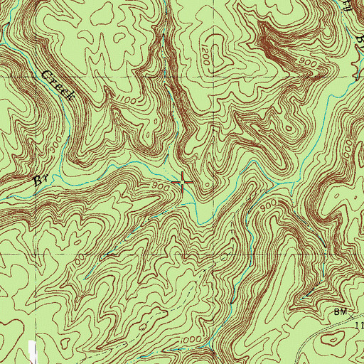 Topographic Map of Copperhead Branch, KY