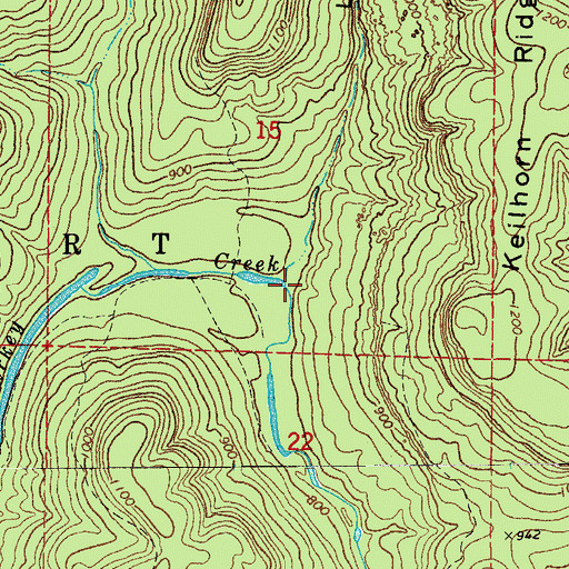 Topographic Map of Lick Hollow, AR