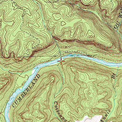 Topographic Map of Cottonpatch Branch, KY