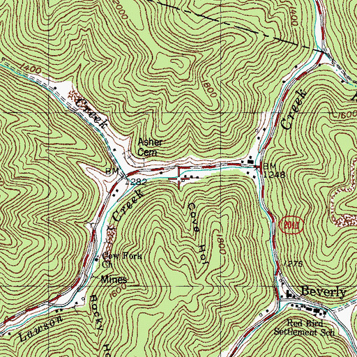 Topographic Map of Cove Hollow, KY