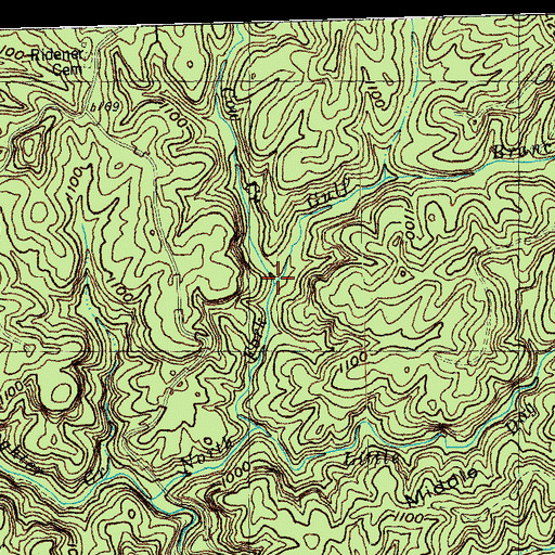 Topographic Map of Cow Creek, KY