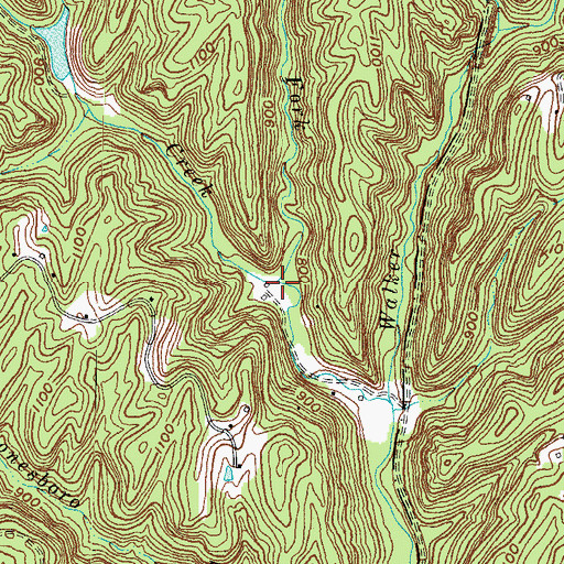 Topographic Map of Cowan Fork, KY