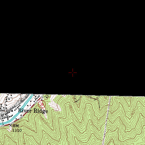 Topographic Map of Crackstill Branch, KY