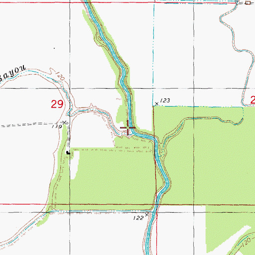 Topographic Map of Lighterwood Bayou, AR