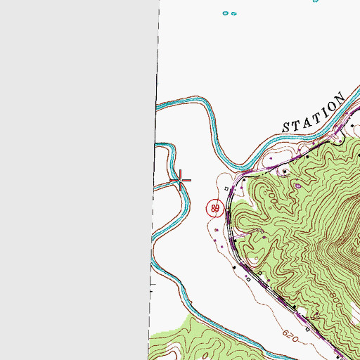 Topographic Map of Crooked Creek, KY