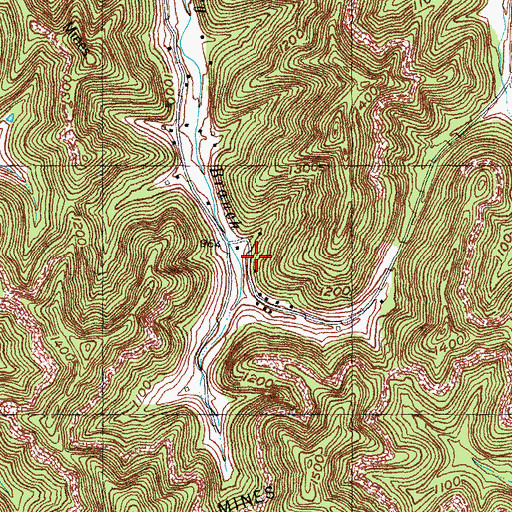 Topographic Map of Curry Branch School, KY