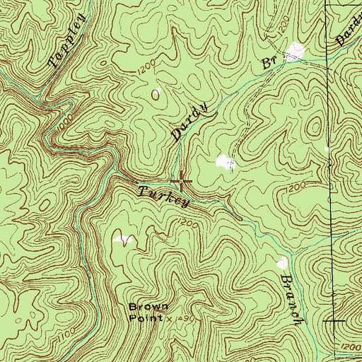 Topographic Map of Dardy Branch, KY