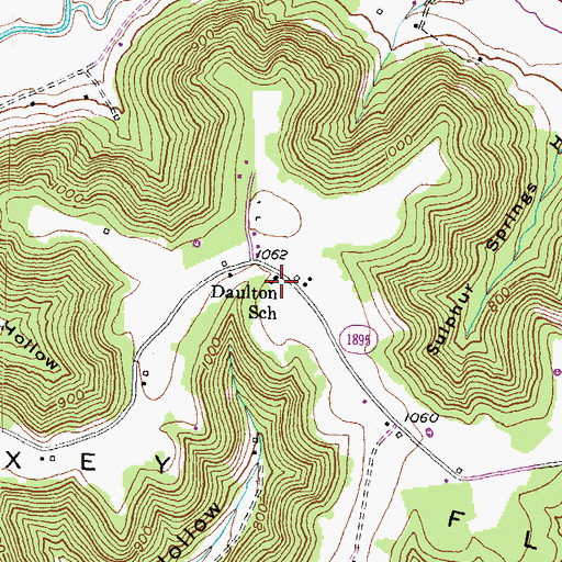 Topographic Map of Daulton School, KY