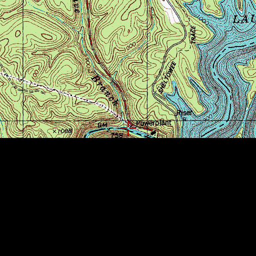 Topographic Map of Dave Branch, KY
