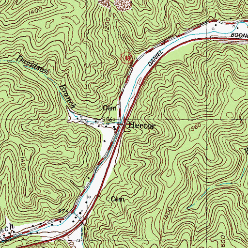 Topographic Map of Davidson Branch, KY