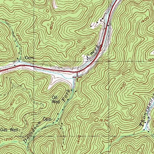 Topographic Map of Davidson Fork, KY