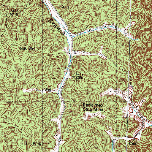 Topographic Map of Day Cemetery, KY