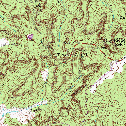 Topographic Map of Day Ridge, KY