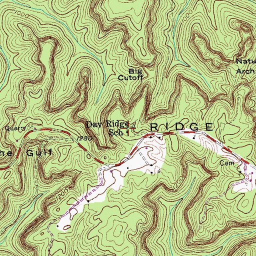 Topographic Map of Day Ridge School, KY