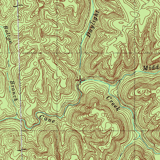Topographic Map of Daylight Branch, KY