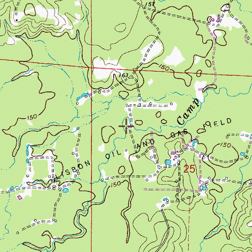 Topographic Map of Lisbon Oil and Gas Field, AR