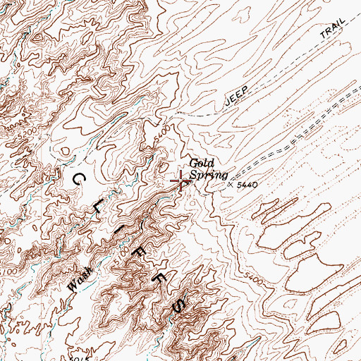 Topographic Map of Gold Spring, AZ