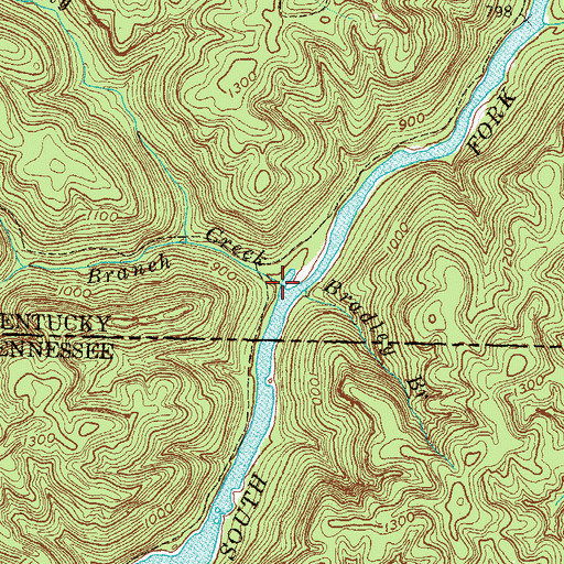 Topographic Map of Difficulty Creek, KY