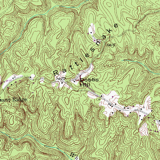 Topographic Map of Dobbs Hill, KY