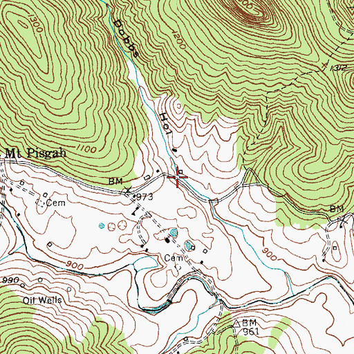 Topographic Map of Dobbs Hollow, KY