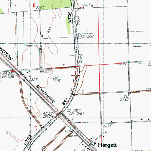 Topographic Map of Little Bay Ditch, AR