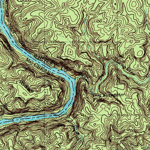 Topographic Map of Dog Slaughter Creek, KY