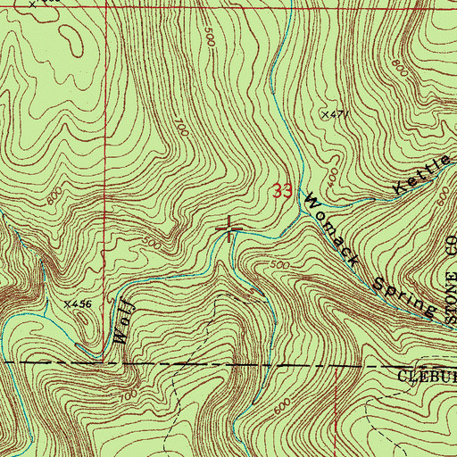 Topographic Map of Little Bayou, AR