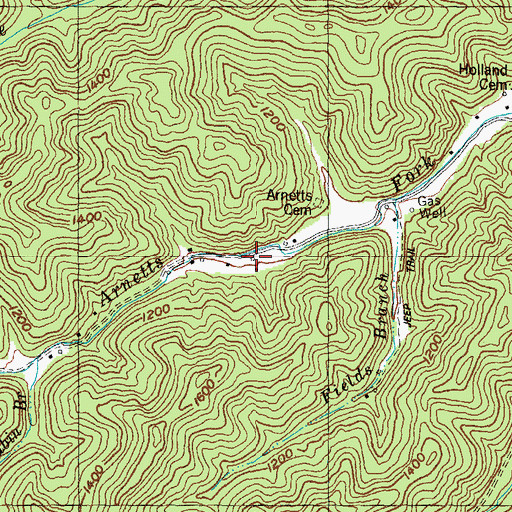 Topographic Map of Double Creek School, KY