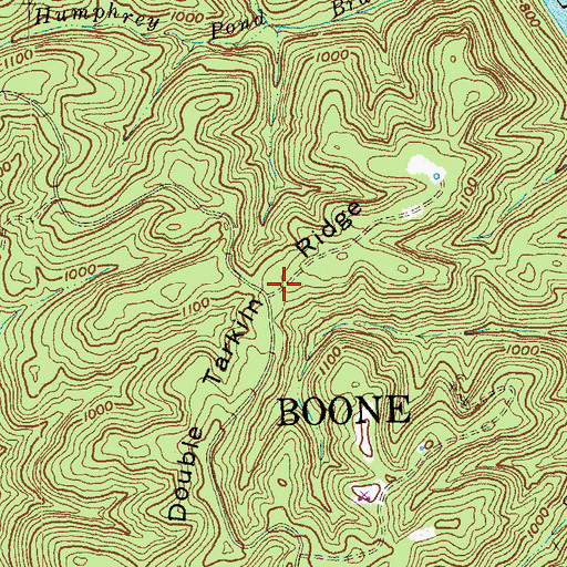 Topographic Map of Double Tarkin Ridge, KY