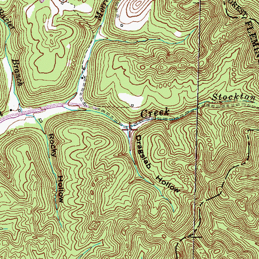 Topographic Map of Dragslab Hollow, KY